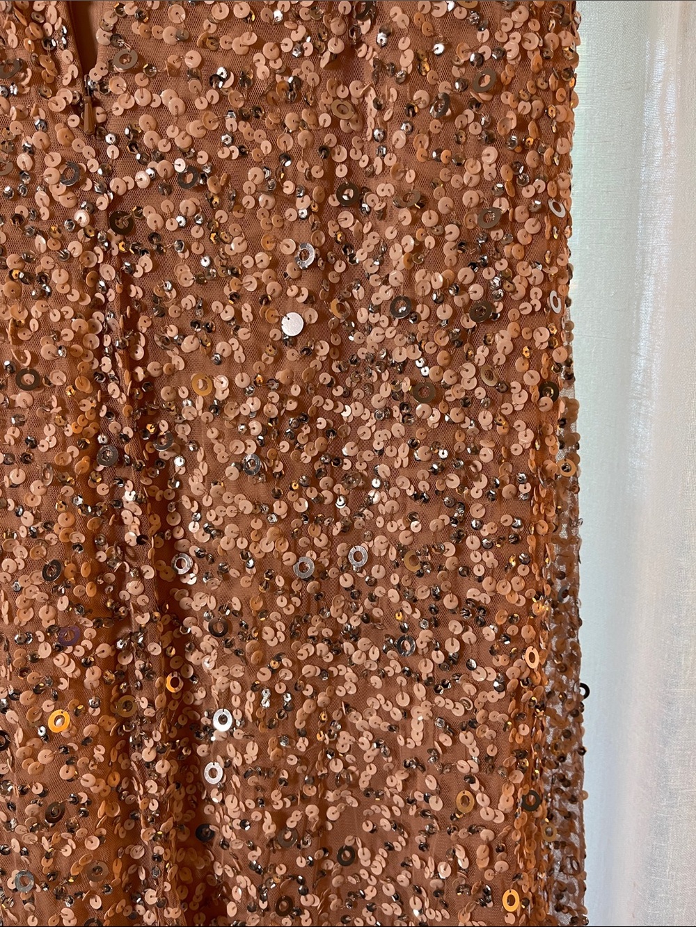 Adrianna Papell BHLDN Rose Gold Sequin Maxi Dress - Picture 4 of 4